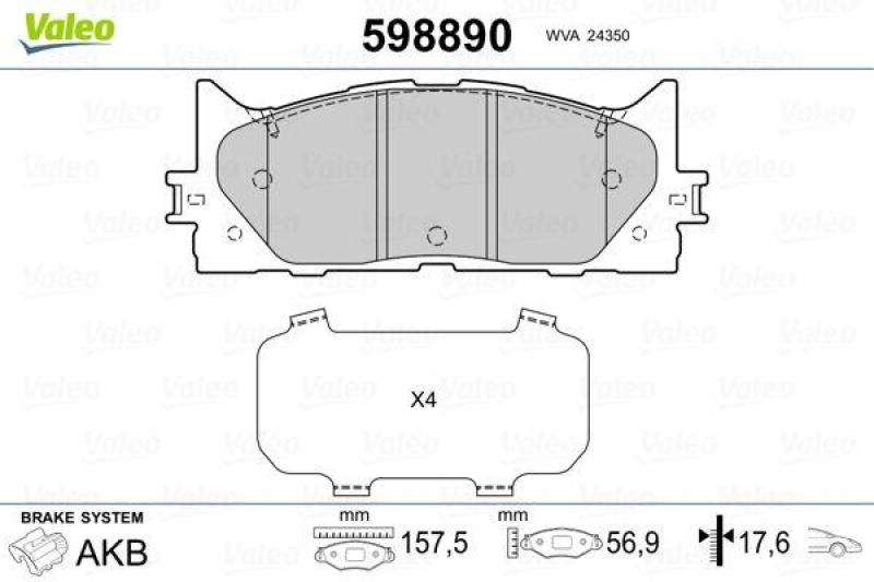 VALEO 598890 SBB-Satz PREMIUM