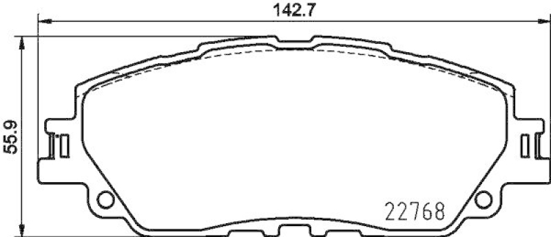 HELLA 8DB 355 036-511 Scheibenbremsbelagsatz