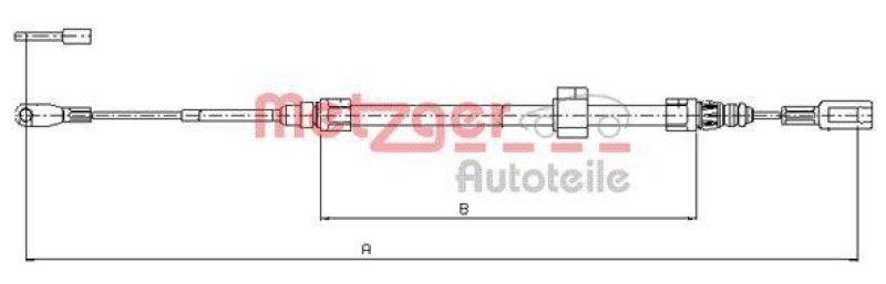 METZGER 10.9882 Seilzug, Feststellbremse für MB vorne