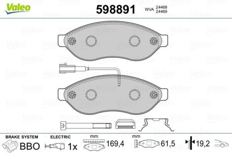 VALEO 598891 SBB-Satz PREMIUM