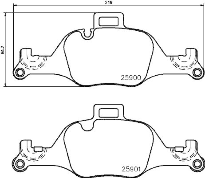 HELLA 8DB 355 036-531 Scheibenbremsbelagsatz