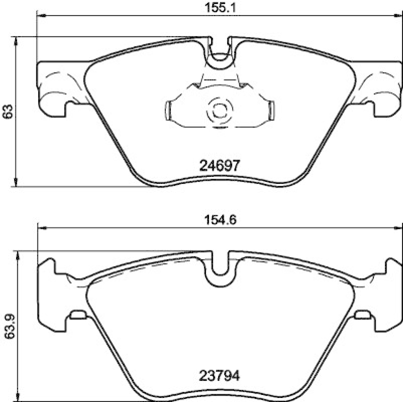 HELLA 8DB 355 014-351 Bremsbelagsatz Scheibenbremse