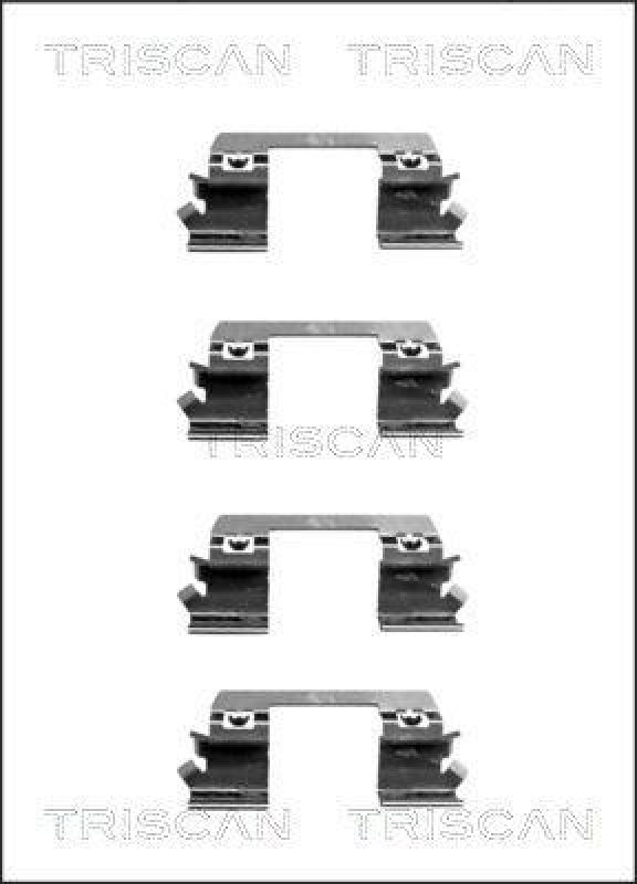 TRISCAN 8105 231585 Montagesatz, Scheibenbremsbelag für Mercedes