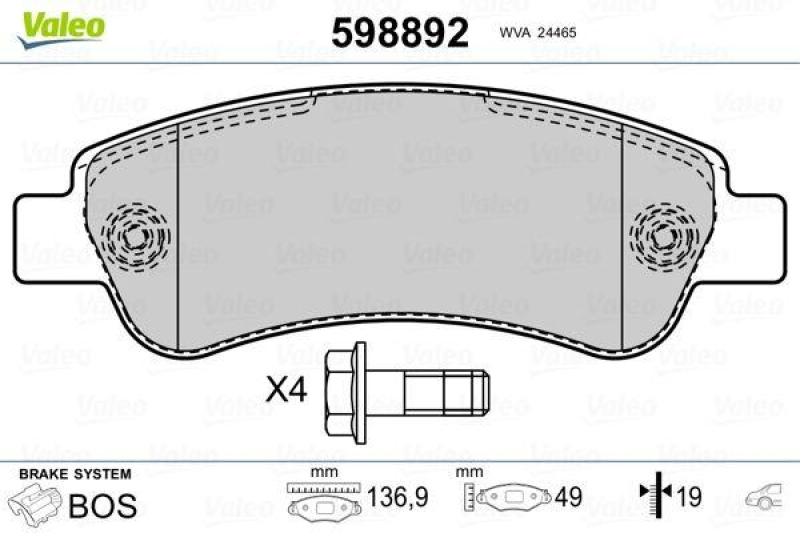 VALEO 598892 SBB-Satz PREMIUM