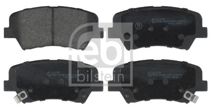 FEBI BILSTEIN 116261 Bremsbelagsatz für HYUNDAI