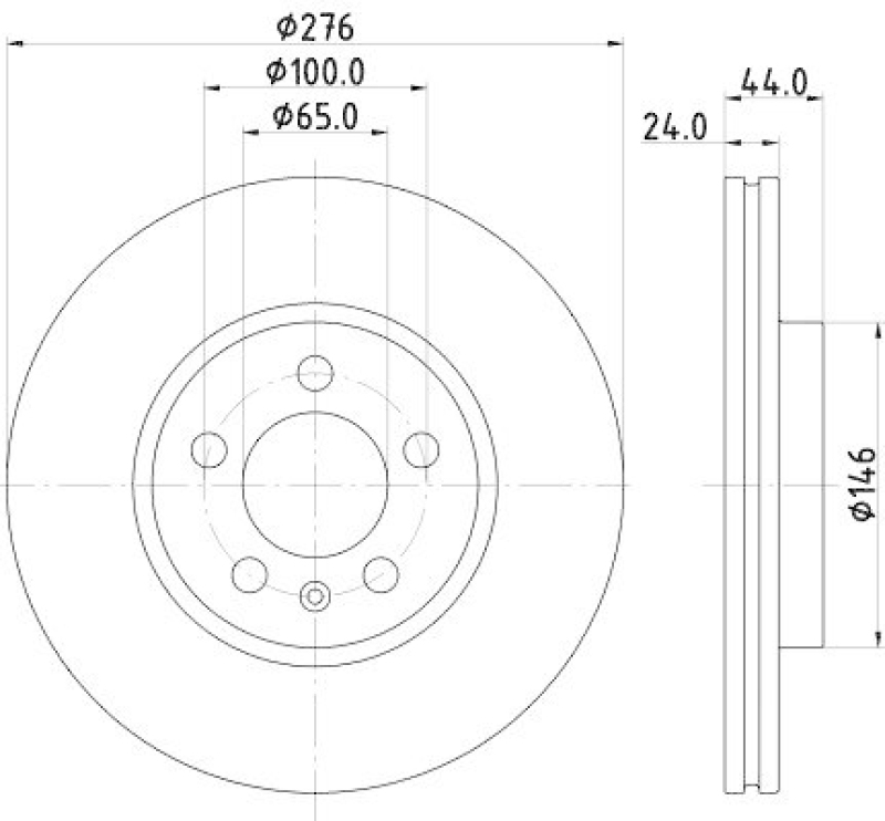 HELLA 8DD 355 132-891 Bremsscheibe