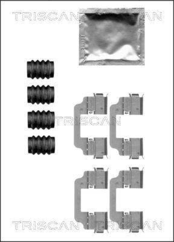 TRISCAN 8105 111626 Montagesatz, Scheibenbremsbelag für Bmw Serie 5