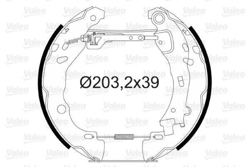 VALEO 554803 Bremsbacken-Satz-KIT