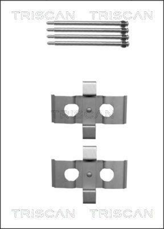 TRISCAN 8105 231592 Montagesatz, Scheibenbremsbelag für Mercedes