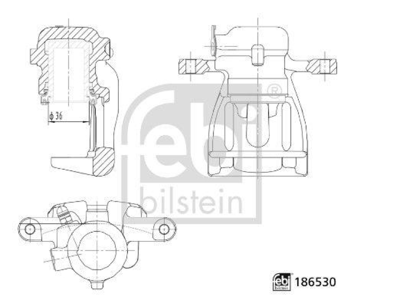 FEBI BILSTEIN 186530 Bremssattel für Land Rover