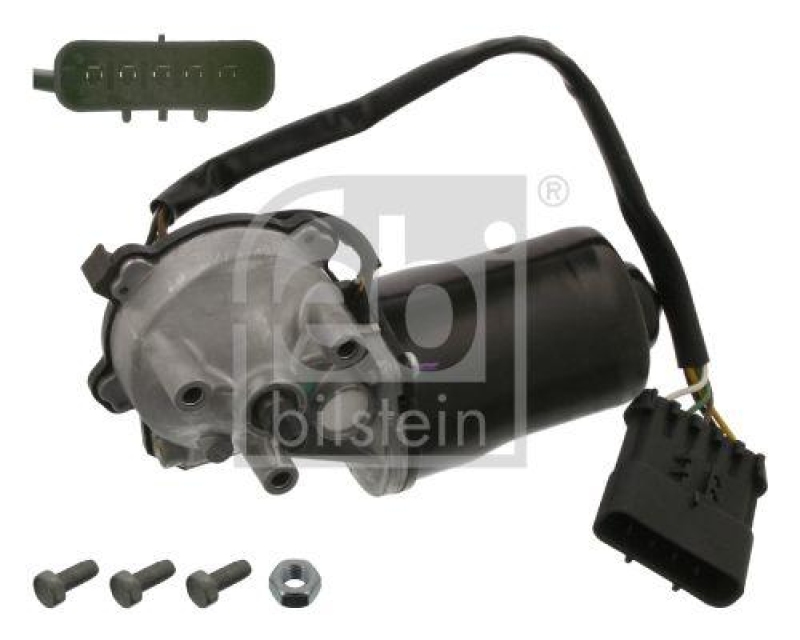 FEBI BILSTEIN 37226 Scheibenwischermotor mit Anschlusskabel für Opel