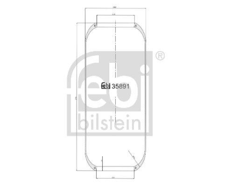 FEBI BILSTEIN 35891 Luftfederbalg ohne Kolben für RENAULT (RVI)