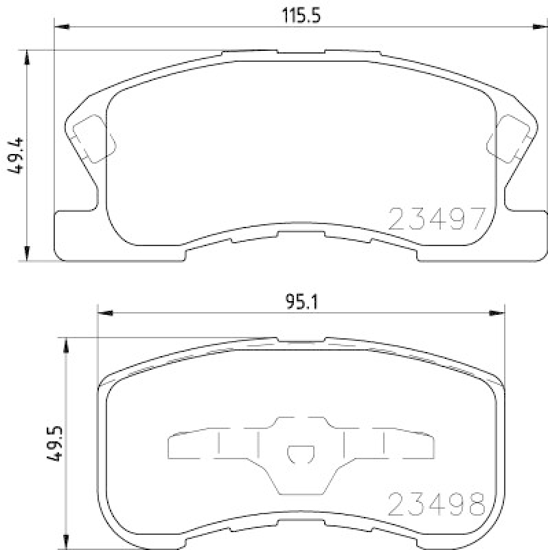 HELLA 8DB 355 017-111 Bremsbelagsatz, Scheibenbremsbelag f&uuml;r DAIHATSU