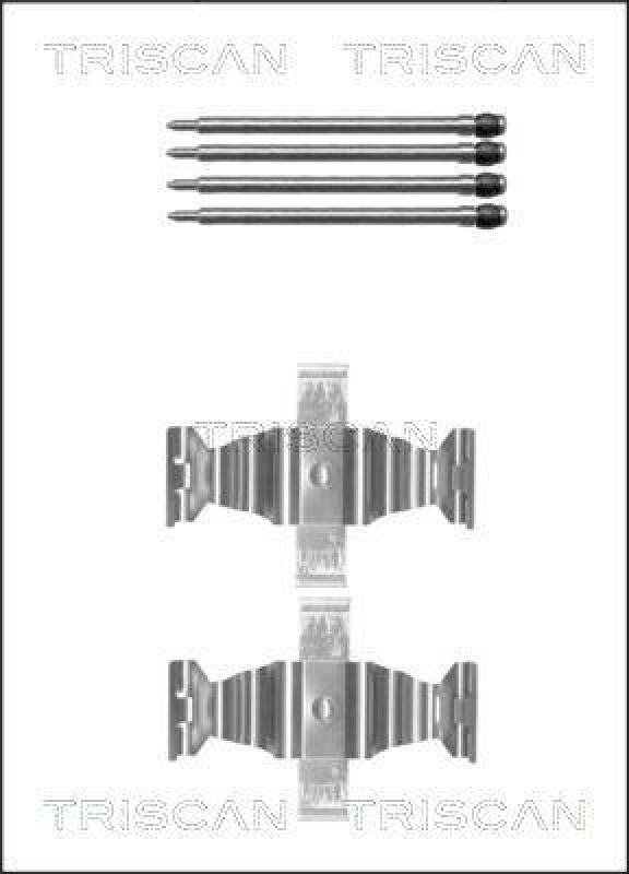 TRISCAN 8105 231595 Montagesatz, Scheibenbremsbelag für Mercedes