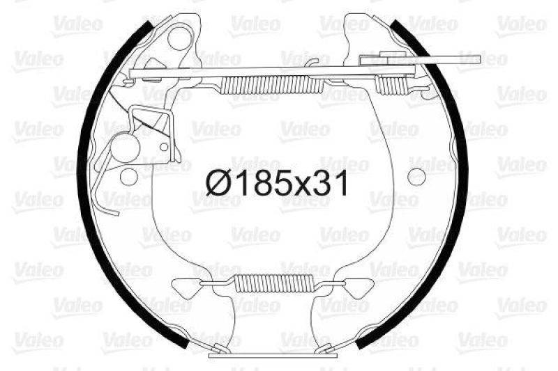 VALEO 554806 Bremsbacken-Satz-KIT