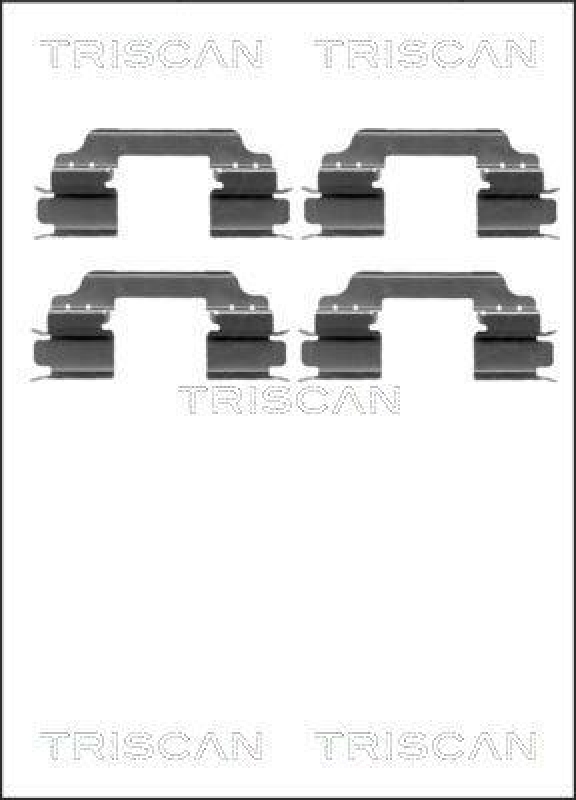 TRISCAN 8105 231596 Montagesatz, Scheibenbremsbelag für Mercedes