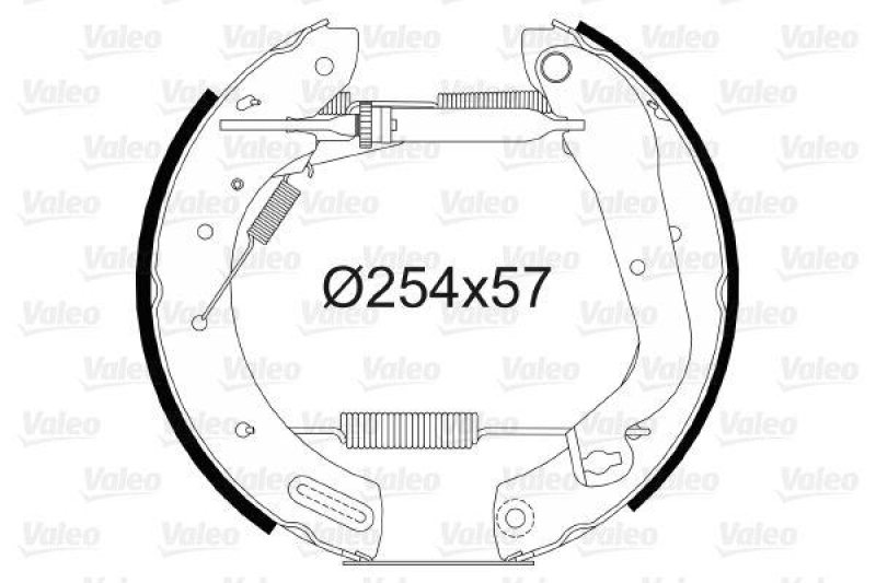 VALEO 554808 Bremsbacken-Satz-KIT