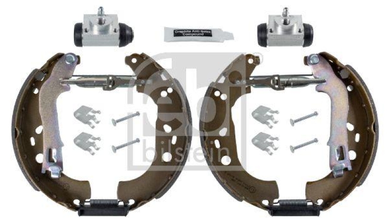 FEBI BILSTEIN 38750 Bremsbackensatz mit Anbaumaterial für Fiat