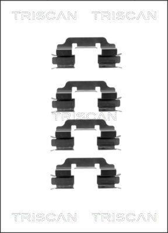 TRISCAN 8105 231590 Montagesatz, Scheibenbremsbelag für Mercedes