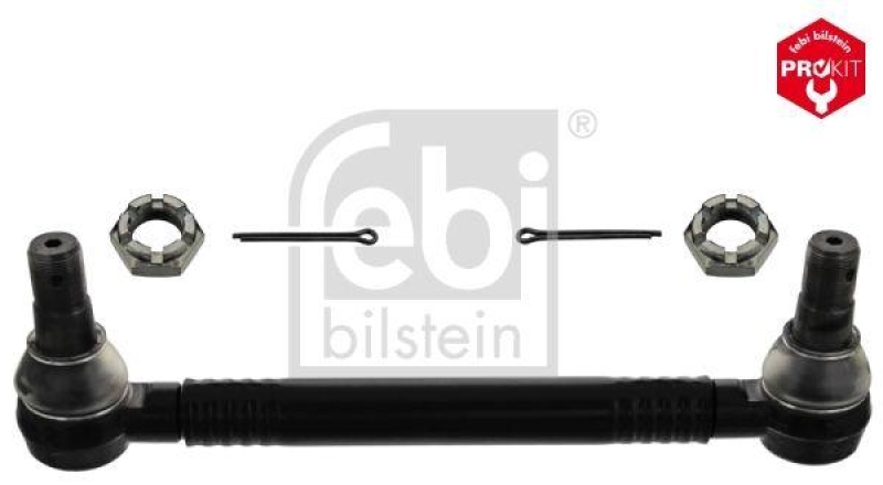 FEBI BILSTEIN 46043 Lenkstange mit Kronenmuttern und Splinten, vom Lenkgetriebe zum 1. Lenkzwischenhebel für Mercedes-Benz