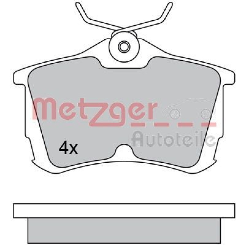 METZGER 1170435 Bremsbelagsatz, Scheibenbremse WVA 23 527