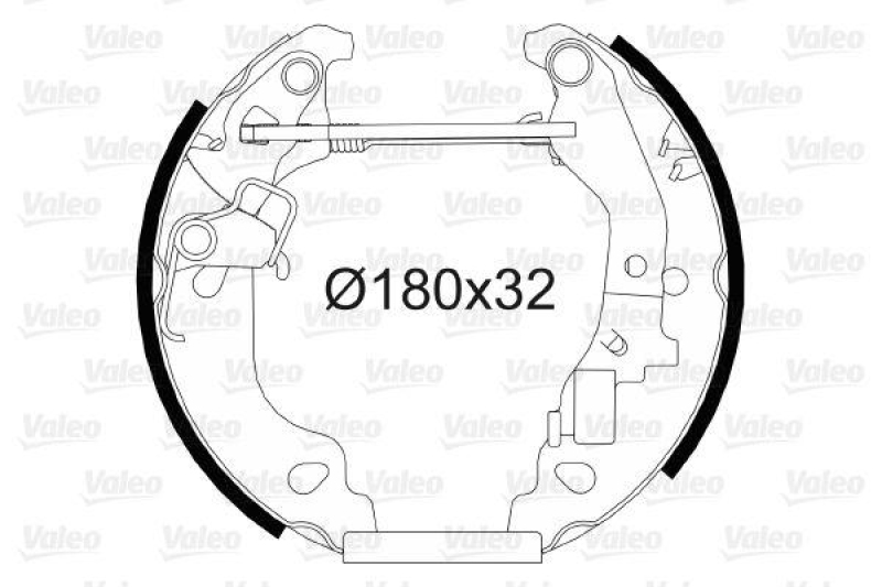 VALEO 554811 Bremsbacken-Satz-KIT