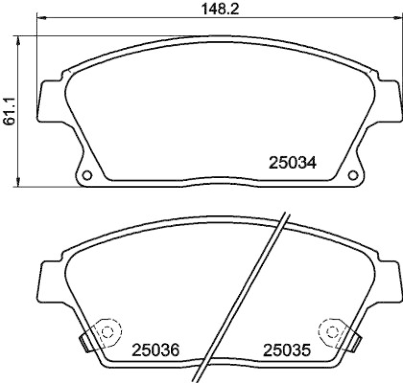 HELLA 8DB 355 015-241 Bremsbelagsatz Scheibenbremse