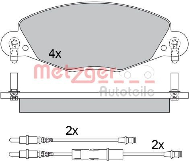 METZGER 1170437 Bremsbelagsatz, Scheibenbremse WVA 23 273