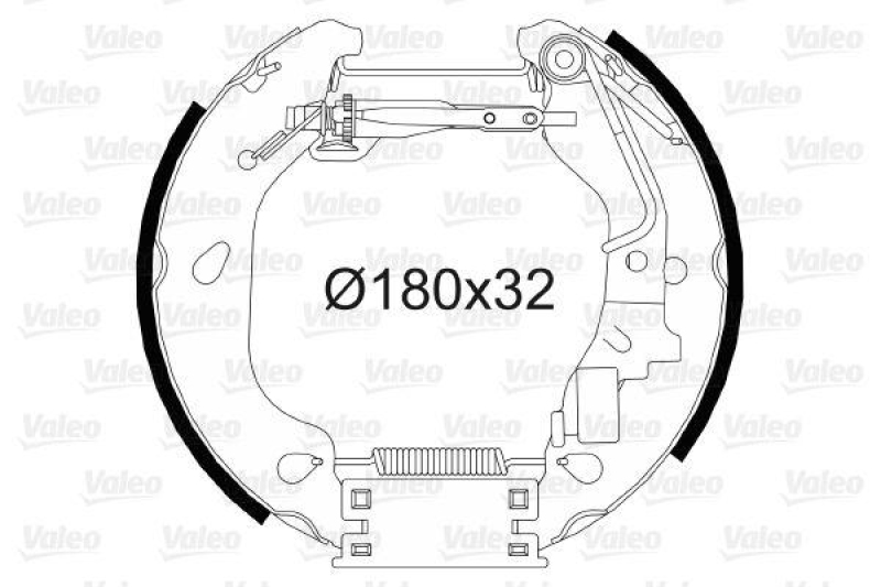 VALEO 554812 Bremsbacken-Satz-KIT