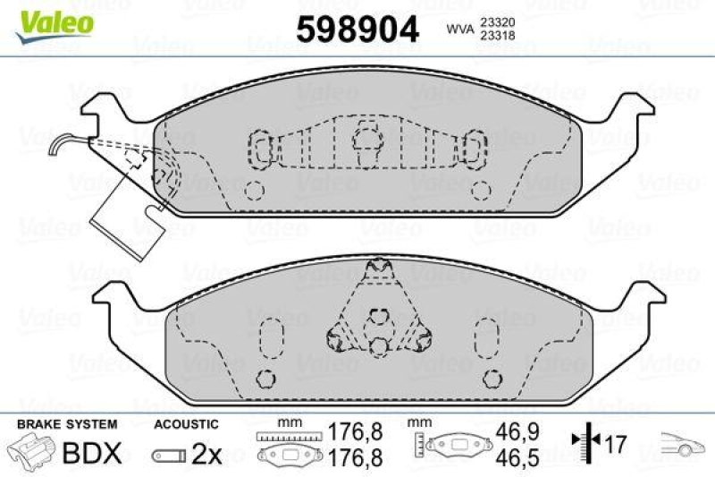 VALEO 598904 SBB-Satz PREMIUM