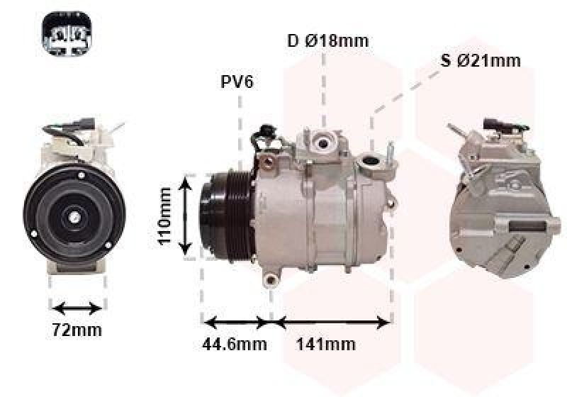 VAN WEZEL 1801K719 Klimakompressor