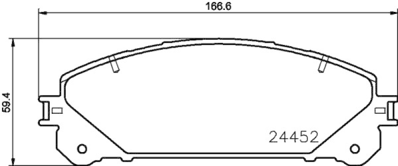 HELLA 8DB 355 015-461 Bremsbelagsatz, Scheibenbremsbelag für LEXUS