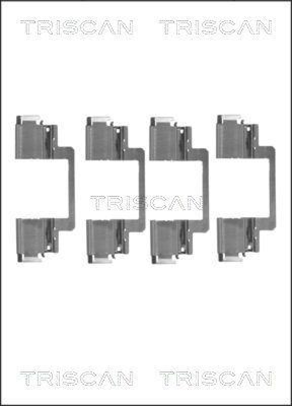 TRISCAN 8105 231608 Montagesatz, Scheibenbremsbelag für Mercedes