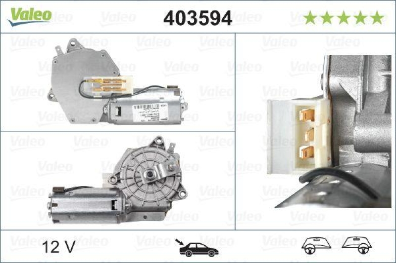 VALEO 403594 Wischermotor Heck