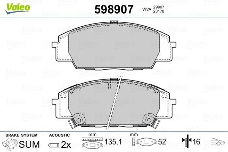 VALEO 598907 SBB-Satz PREMIUM