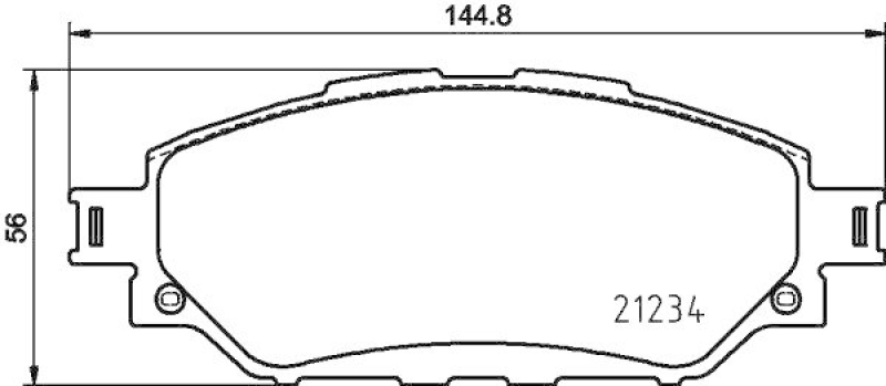 HELLA 8DB 355 037-801 Scheibenbremsbelagsatz