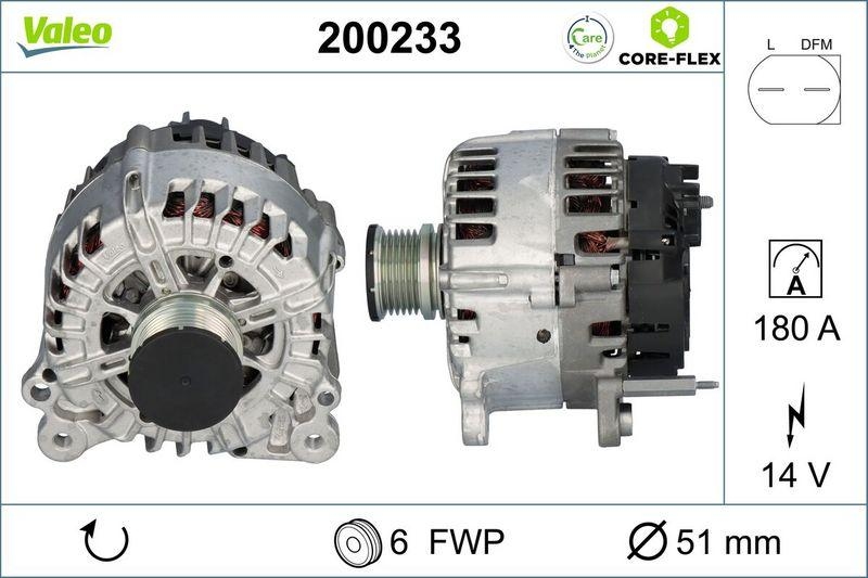 VALEO 200233 Generator - CORE-FLEX - SKODA Superb