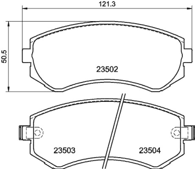 HELLA 8DB 355 017-201 Bremsbelagsatz Scheibenbremse