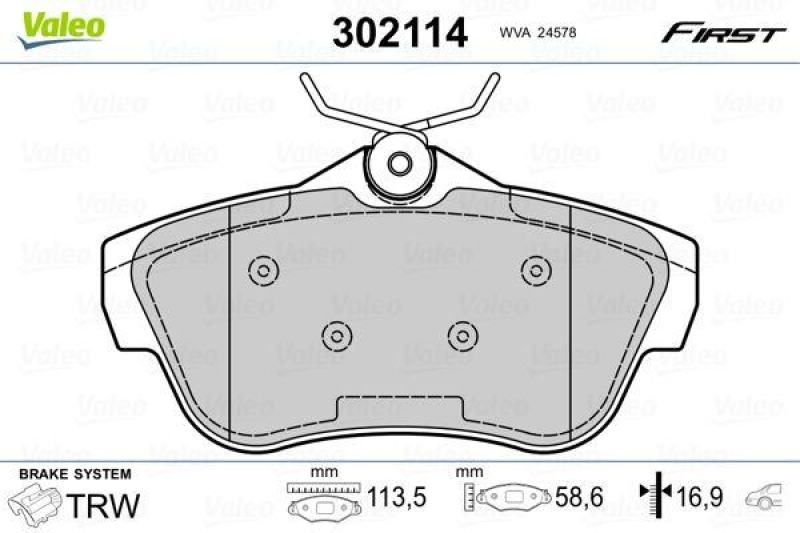 VALEO 302114 SBB-Satz FIRST