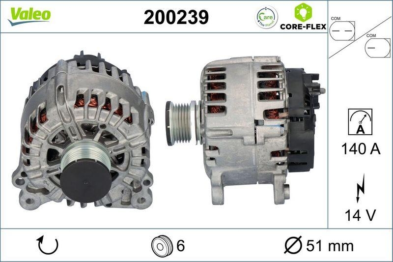 VALEO 200239 Generator - CORE-FLEX - AUDI A4 Allr