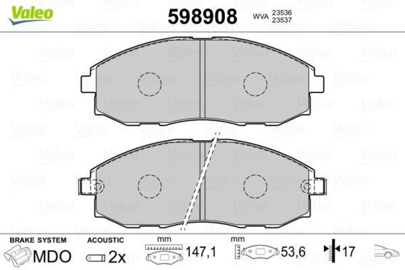 VALEO 598908 SBB-Satz PREMIUM