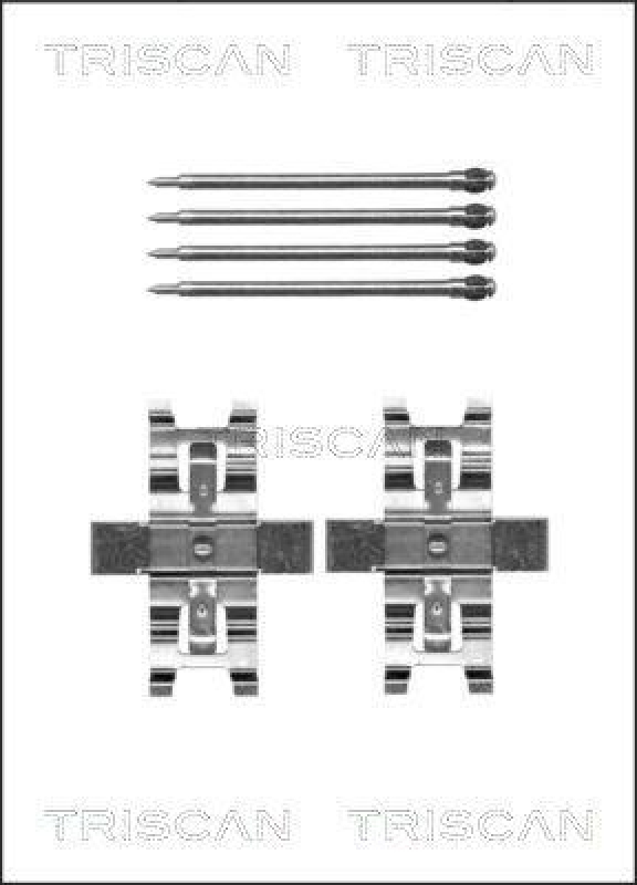 TRISCAN 8105 231614 Montagesatz, Scheibenbremsbelag für Mercedes