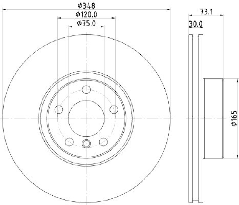 HELLA 8DD 355 133-201 Bremsscheibe