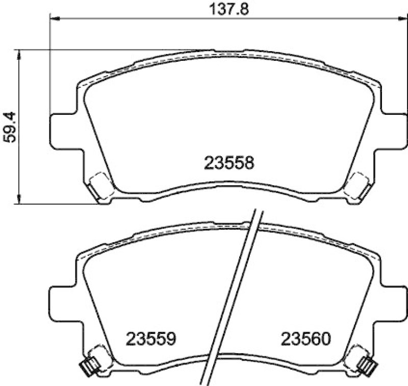 HELLA 8DB 355 017-291 Bremsbelagsatz Scheibenbremse