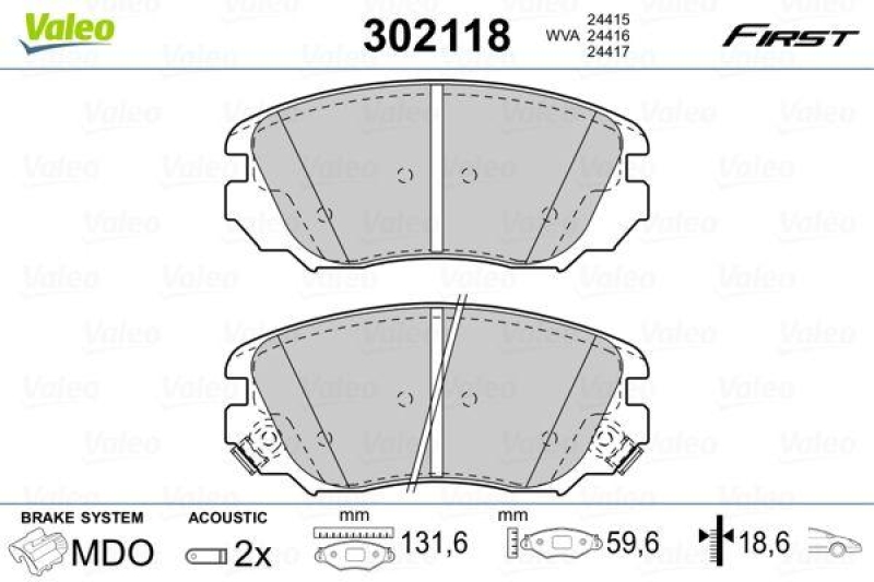 VALEO 302118 SBB-Satz FIRST