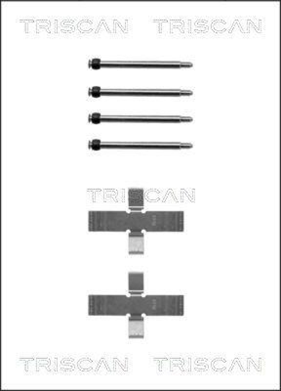 TRISCAN 8105 241233 Montagesatz, Scheibenbremsbelag für Opel, Vauxhall