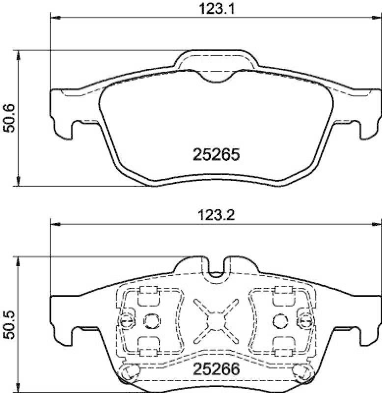 HELLA 8DB 355 017-341 Bremsbelagsatz Scheibenbremse