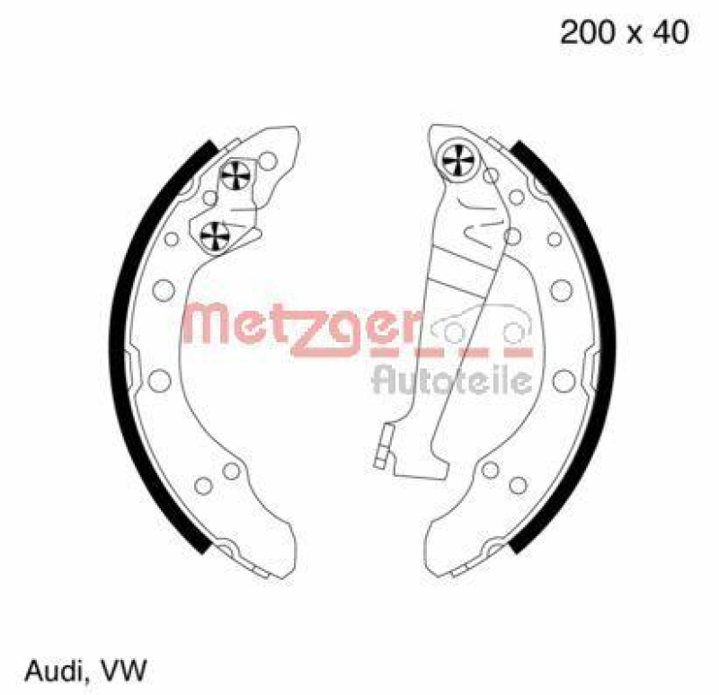 METZGER Bremsbackensatz