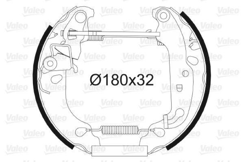 VALEO 554826 Bremsbacken-Satz-KIT