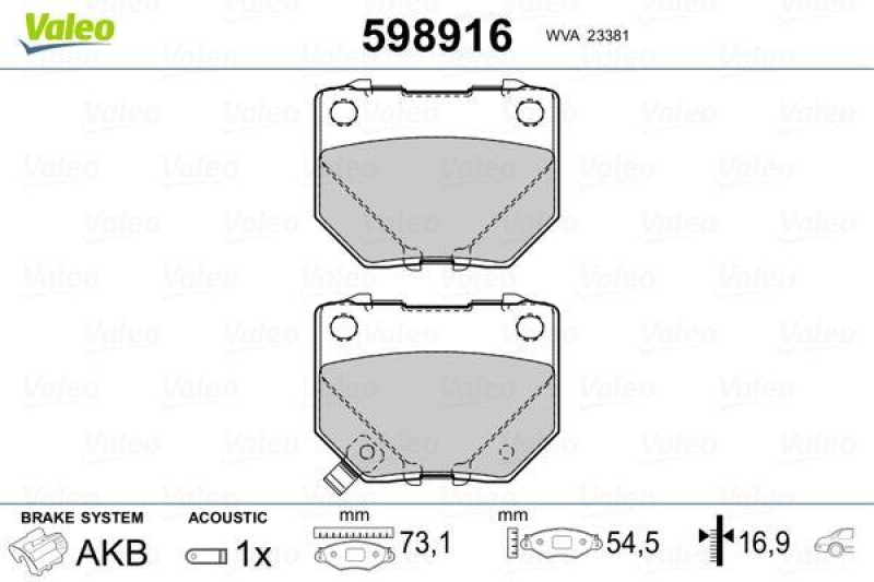 VALEO 598916 SBB-Satz PREMIUM